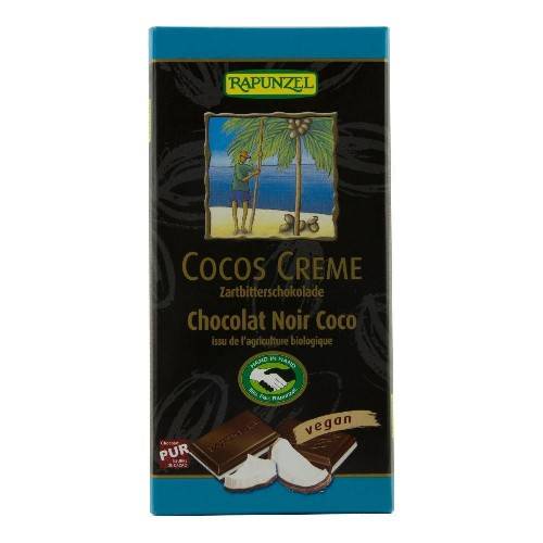 Ciocolata Amaruie cu Crema Cocos - Vegana 100gr Rapunzel