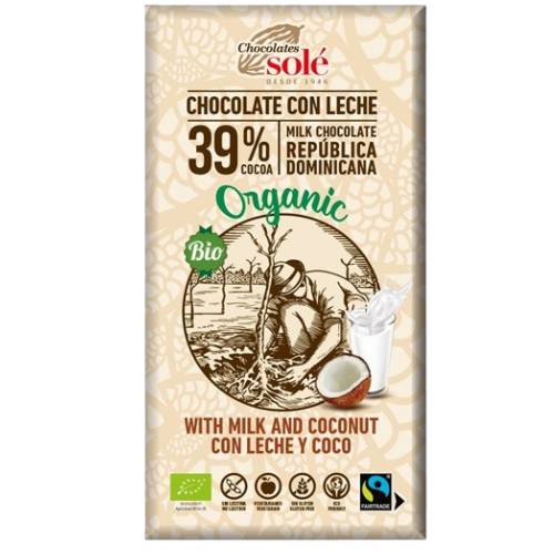 Ciocolata cu Lapte si Cocos Ecologica 100gr Pronat