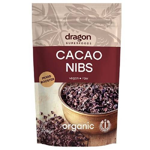 Miez din Boabe de Cacao Bio (Cacao Nibs) 200gr