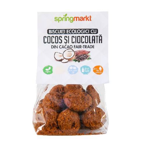 Biscuiti Eco cu Ciocolata si Cocos - 100gr - springmarkt
