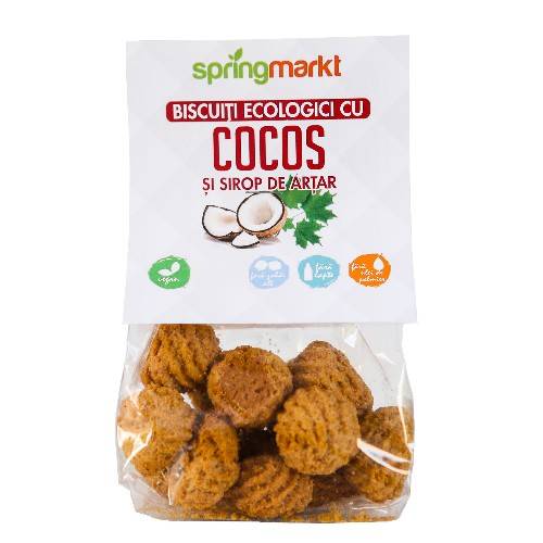 Biscuiti Eco cu Cocos si Sirop de Artar - 100gr - springmarkt