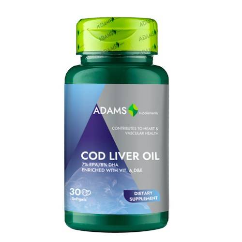 Cod Liver Oil 1000mg 30cps - Adams