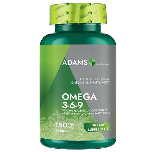 Flaxseed Oil - Omega 369 - 150 cps gelatinoase - Adams