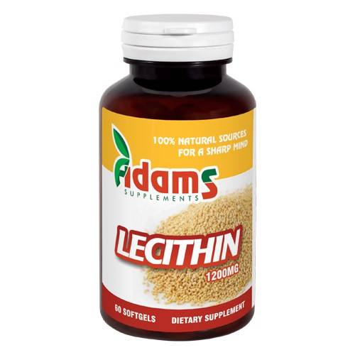 Lecithin 1200mg 60 capsule Adams Supplements