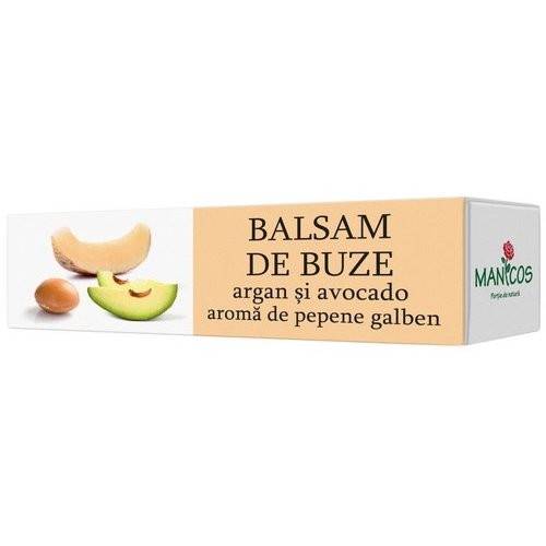Balsam De Buze Argan - Avocado si Pepene Galben - 48 gr - Manicos