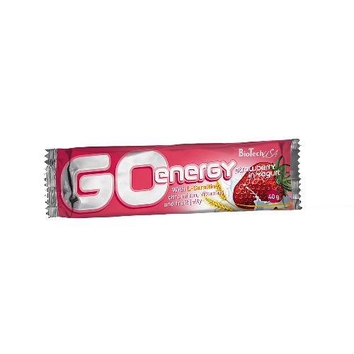 GO Energy Bar 40gr Strawberry-Yogurt Biotech USA