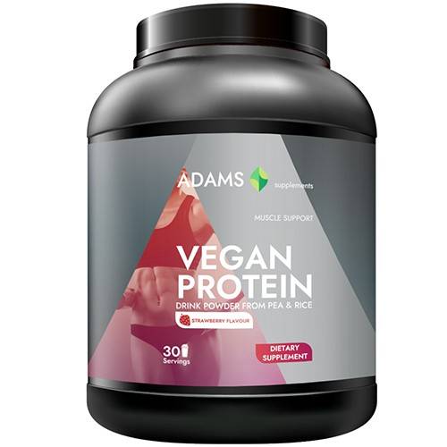 Vegan Protein (capsuni) - 908gr - Adams