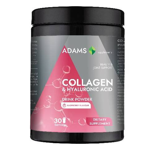 Collagen&HA cu aroma zmeura - 600gr - Adams