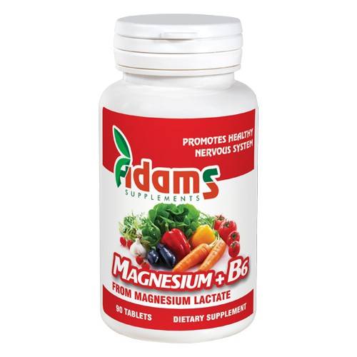 Magneziu+B6 90tab - Adams Supplements