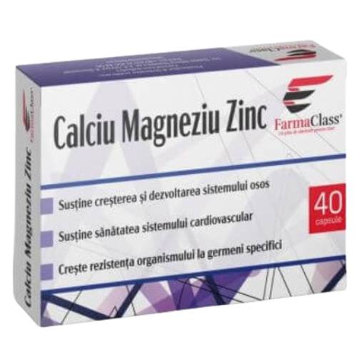 Calciu Magneziu Zinc 40cps (Nou) Farma Class
