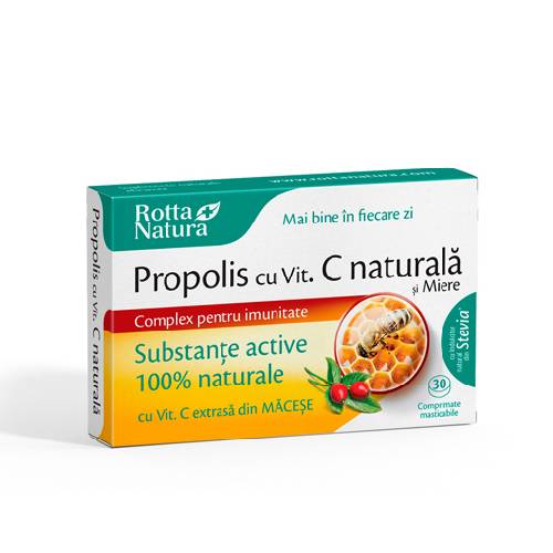 Propolis + Vitamina C si Miere 30cps Rotta Natura