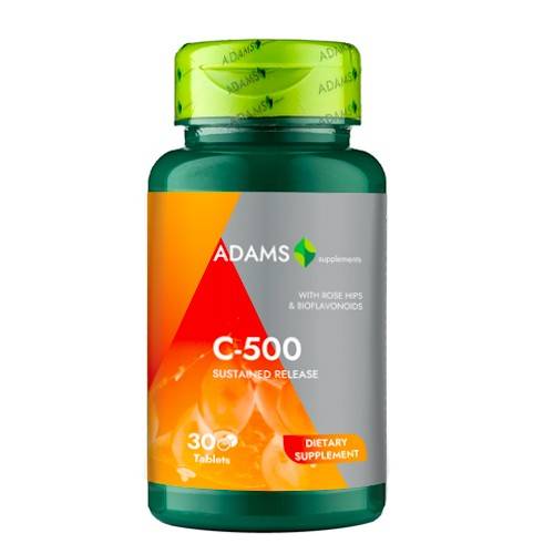 Vitamina C-500 cu macese 30tab - Adams