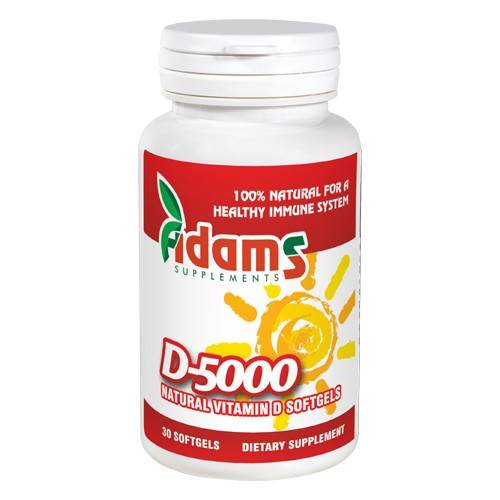 Vitamina D-5000 softgel 30 cps Adams Supplements